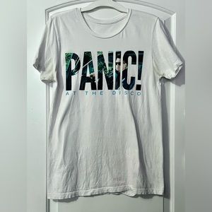 🔴Panic! At the Disco White Woman’s Short Sleeve Band Tee